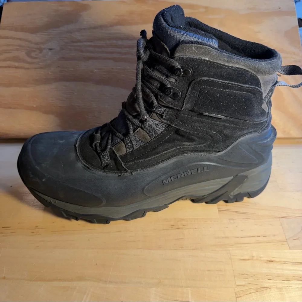 Merrell 13 Ice Jam waterproof Black winter boots hiking work Footwear
